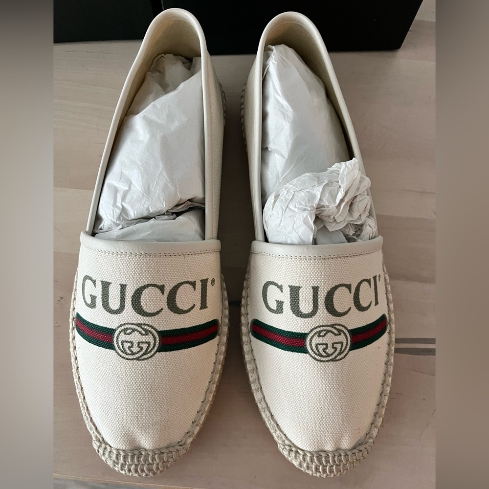 Gucci Cream Canvas Sneakers